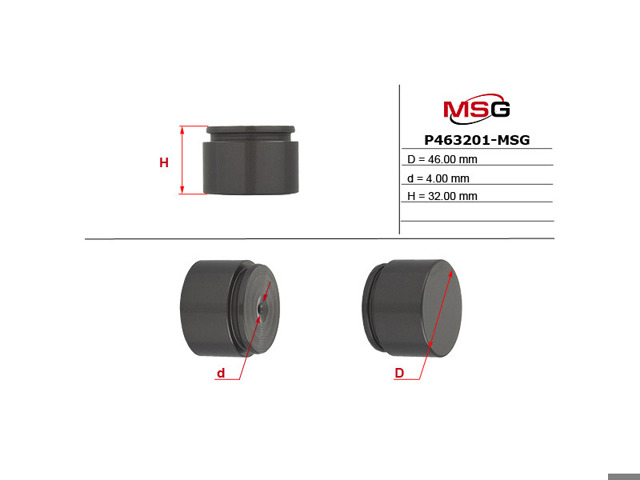 Поршень супорта гальмівного, переднього P463201MSG MS GROUP
