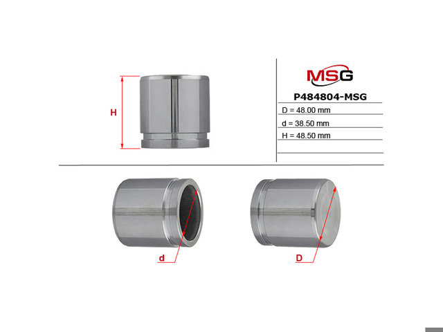 Поршень супорту гальмівного, переднього P484804MSG MS GROUP