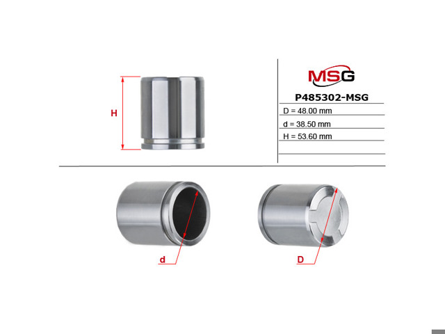 Поршень супорту гальмівного, переднього P485302MSG MS GROUP