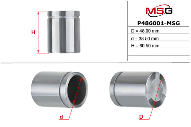 Поршень гальмівного супорта переднього P486001MSG MS GROUP