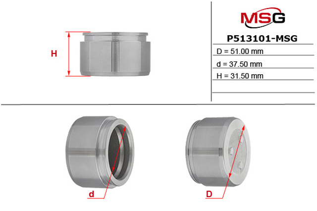 Поршень супорта гальмівного, переднього P513101MSG MS GROUP
