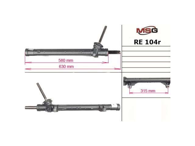 Кермова рейка RE104R MSG Rebuilding