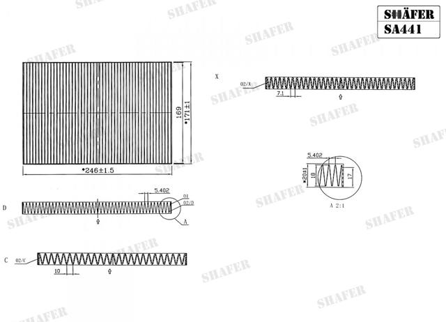 Фільтр салону SA441 SHAFER