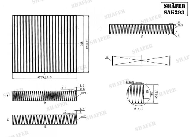 Фільтр пиловий SAK293 SHAFER