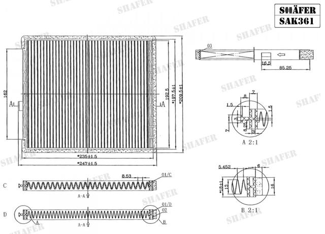 Фільтр пиловий SAK361 SHAFER