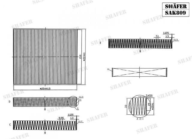 Фільтр салону вугільний SAK809 SHAFER