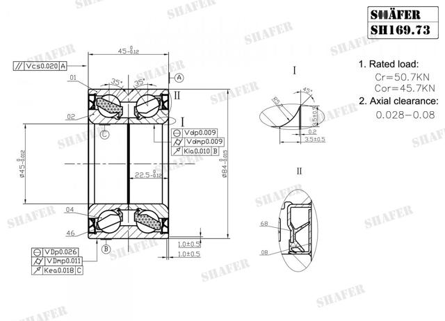 Підшипник маточини SH16973 SHAFER