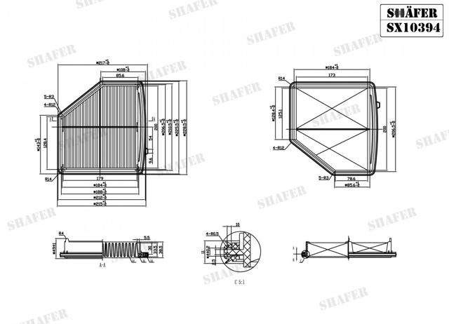 Автомобільний фільтр повітря SX10394 SHAFER