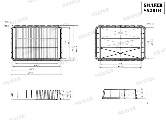 Фільтр повітряний SX2616 SHAFER