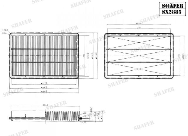 Елемент повітряного фільтра SX2885 SHAFER