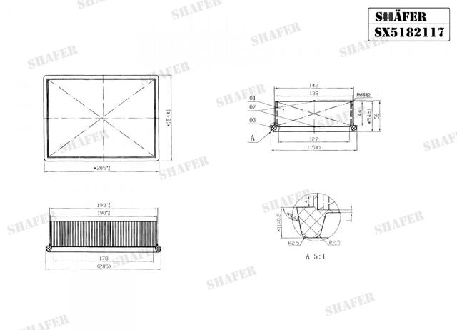 Автомобільний фільтр повітря SX5182117 SHAFER