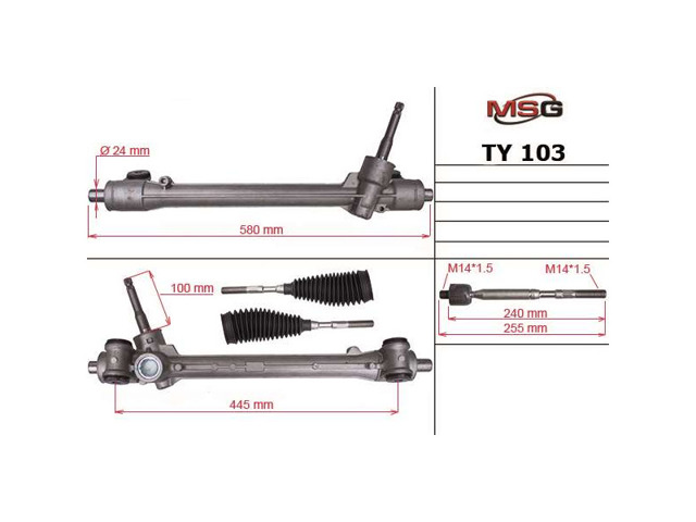 Управління рульове в зборі TY103 MS GROUP