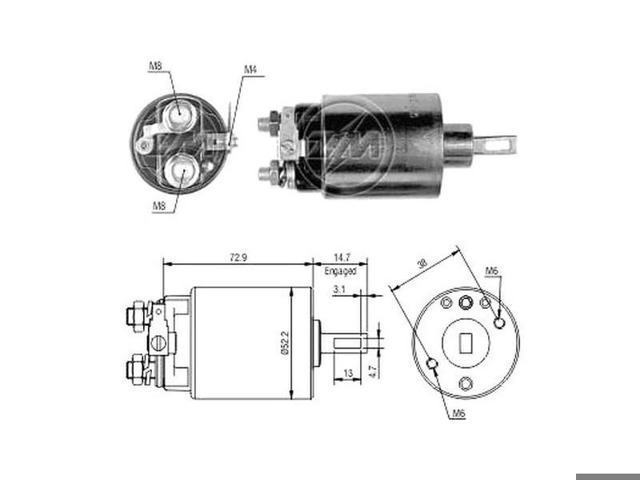 Втягуюче стартера ZM780 ZM