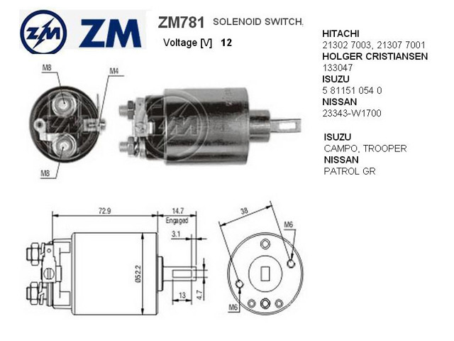Контактор ZM781 ZM