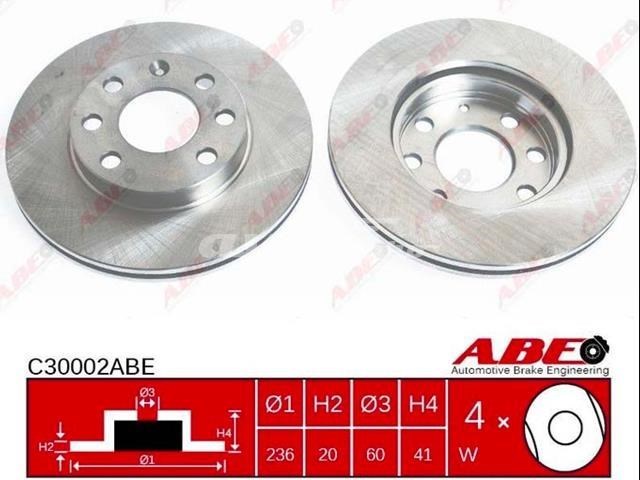Гальмо дискове переднє C30002ABE ABE