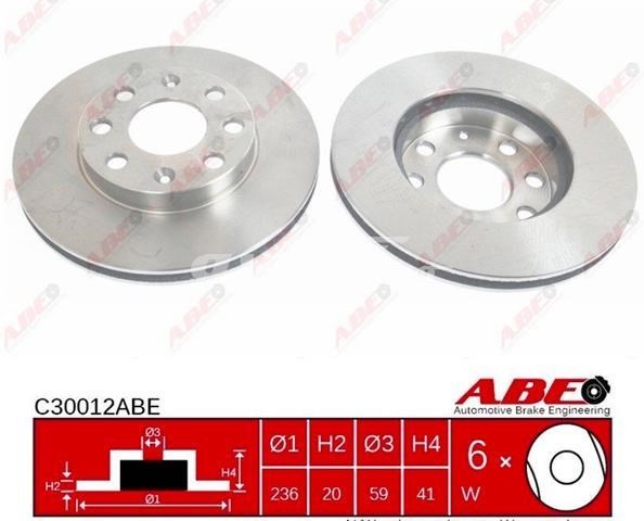 Гальмо дискове переднє C30012ABE ABE