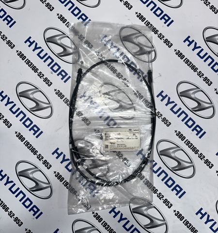 Трос відкриття капота, задній 81190GI000 HYUNDAI
