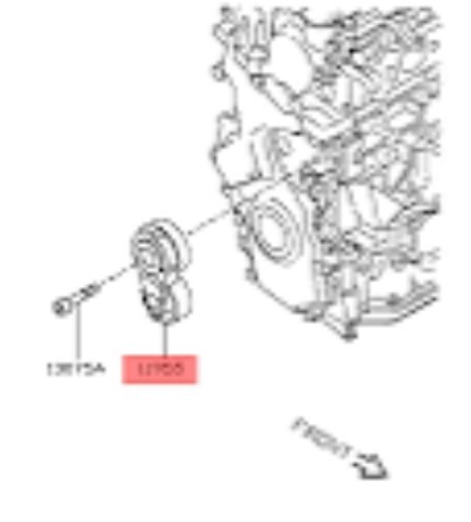 Натяжна планка поліклинового ременя 11955ET00A NISSAN