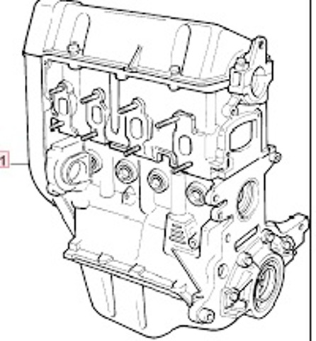 Двигун у зборі 350A1000 FIAT