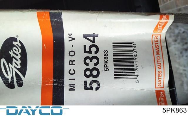 Ремінь кондиціонера 5PK863 DAYCO