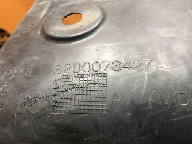 Підкрилок переднього крила, правий передній 8200073427 RENAULT