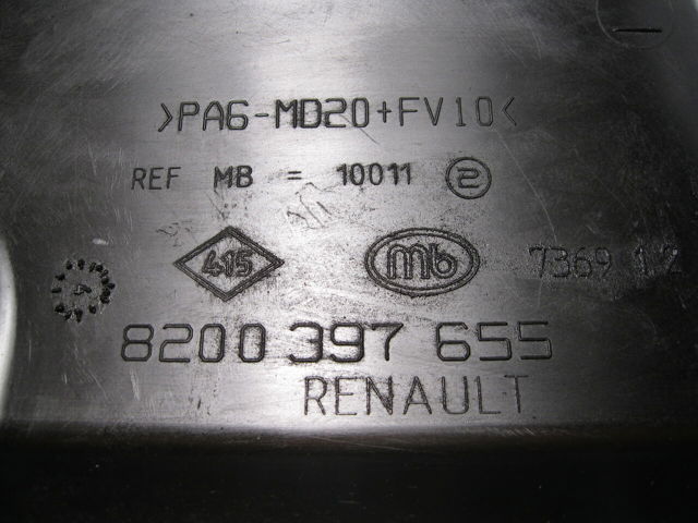 Екран двигуна 8200397655 RENAULT