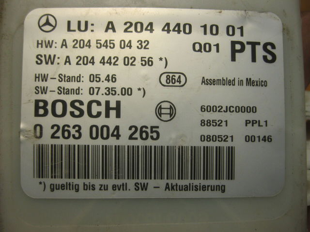 Модуль керування (ЕБУ) парктроніком A2044401001 MERCEDES