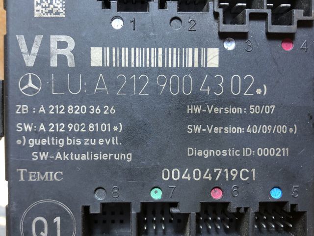 Блок комфорту передніх дверей A2129004302 MERCEDES