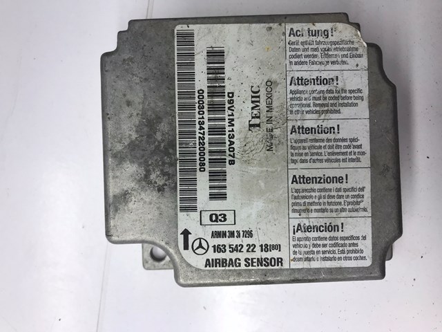 Модуль-процесор управління подушки безпеки 1635422218 MERCEDES