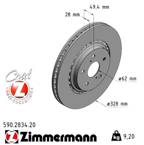 Диск переднього гальма 435120E050 TOYOTA