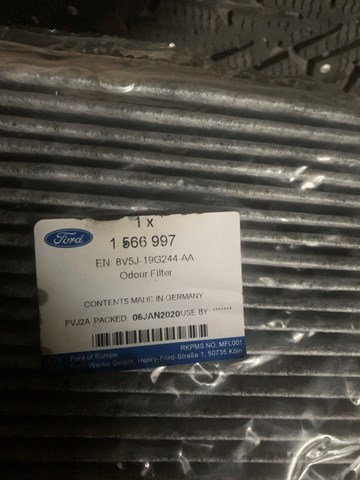 Фільтр, повітря у внутрішній простір 1566997 FORD