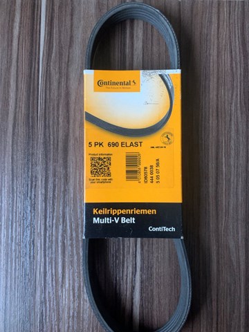 Ремінь приводний, агрегатів 5PK690ELAST CONTINENTAL