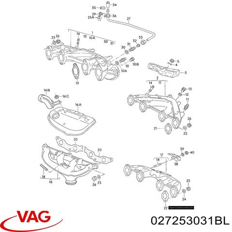 Колектор випускний Volkswagen Golf 2 19E, 1G1