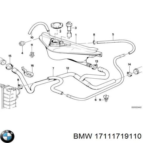 Бачок системи охолодження, розширювальний 17111719110 BMW