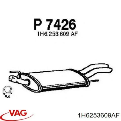 Глушник, задня частина 1H6253609AF VAG