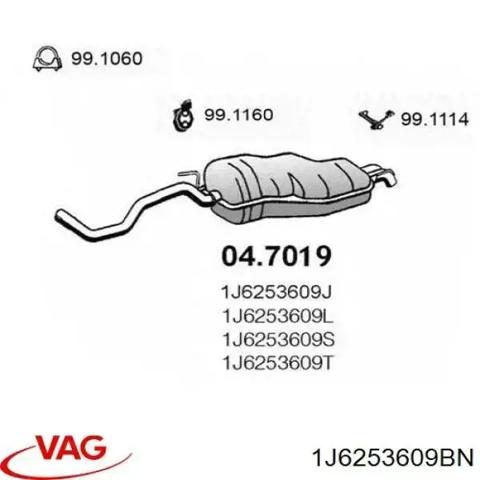 Вихлоп 1J6253609BN VAG