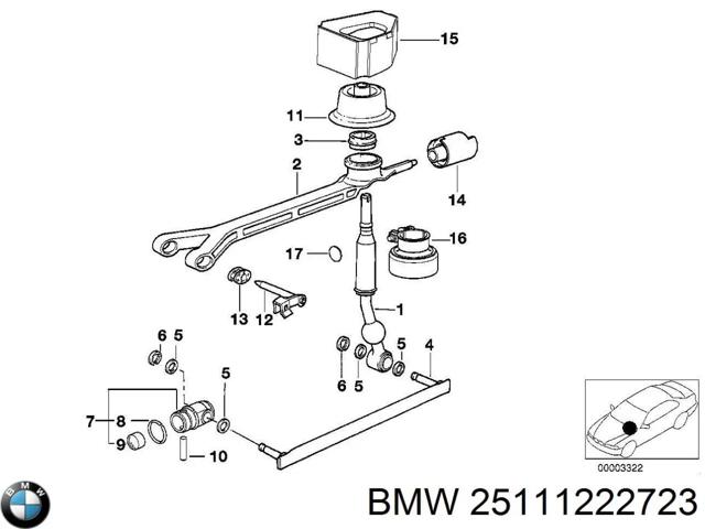 Привід управління механізмом перемикання передач BMW 5