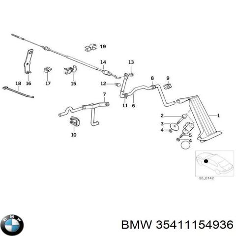 Педаль газу (акселератора) 35411154936 BMW