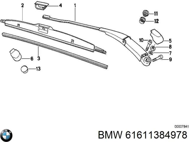 Важіль-поводок склоочисника лобового скла BMW 5 E34
