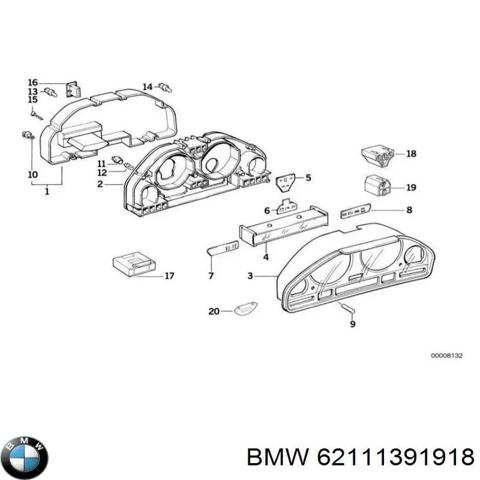 Покажчик напруги (вольтметр) 62111391918 BMW
