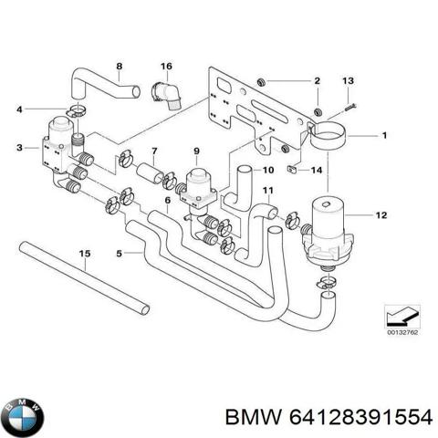 Водяний насос охолодження електро додатковий 64128391554 BMW