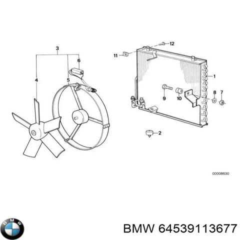 Радіатор системи охолодження кондиціонера 64539113677 BMW