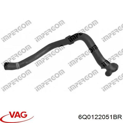 Шланг/патрубок радіатора охолодження, нижній 6Q0122051BR VAG