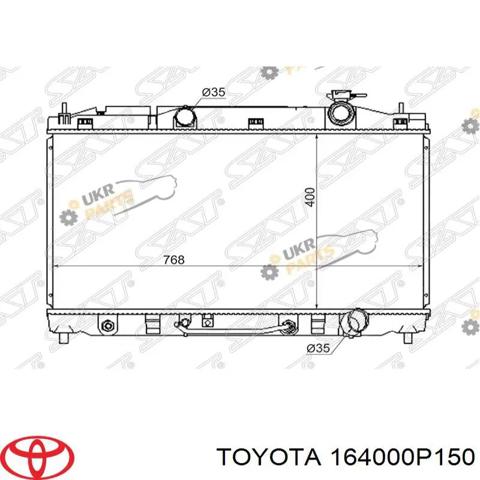 Радіатор охолодження 164000P150 TOYOTA