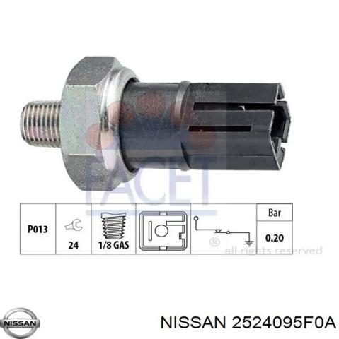 Датчик тиску масла двигуна 2524095F0A NISSAN