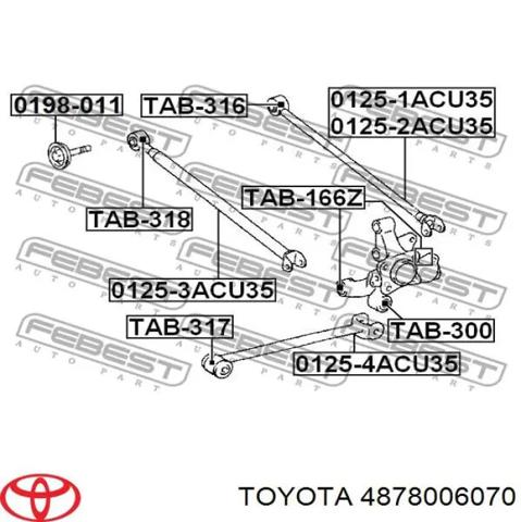 Тяга поздовжня задньої підвіски 4878006070 TOYOTA