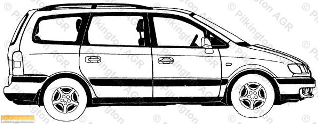 Скло задньої двері лівої 4120LGNV5RDW SEKURIT