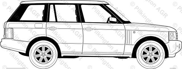 Скло заднє ліве 7033LGSR5RD PILKINGTON