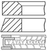 Кільця поршневі на 1 циліндр, STD. 0844720000 GOETZE