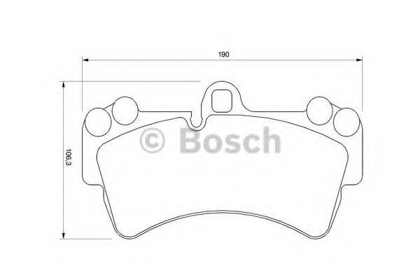 Колодки гальмівні дискові комплект 0986424739 BOSCH